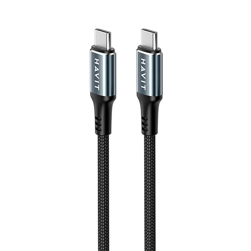 Câble Chargeur Havit CB6310 Type-C vers Type-C Noir en Tunisie