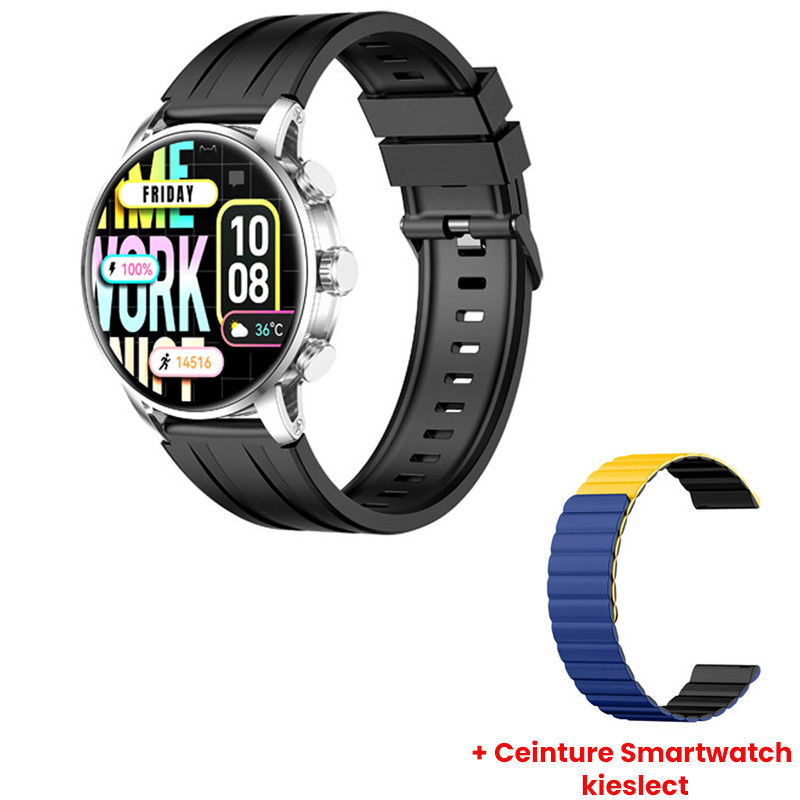 Montre Connectée Kieslect Kr 2 Stainless Steel Noir Montre Connectée Kieslect Kr 2 Stainless Steel Noir