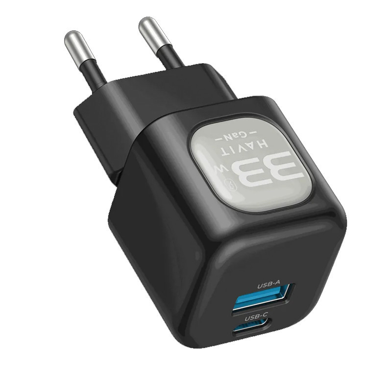 Tête Chargeur Havit HV-UC230 Charge Rapide Type C  USB Noir en Tunisie