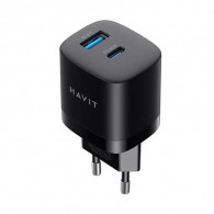 Tête Chargeur Havit HV-UC30  Double USB Type-C et USB Type-A Noir en Tunisie