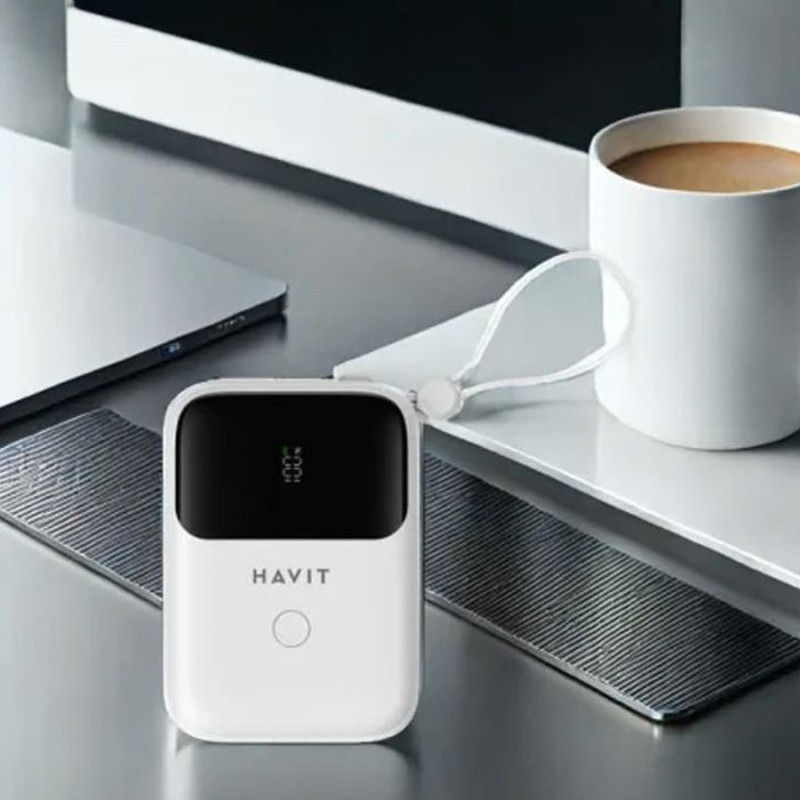 Power Bank Havit PB5215 10000 mAh Blanc en Tunisie