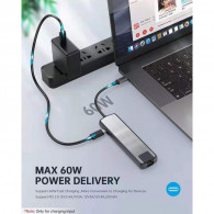Adaptateur Airsky 6En1 Type-C Vers HDMI + USB + USB-C + RJ45 Gris En Tunisie Adaptateur Airsky 6En1 Type-C Vers HDMI + USB + USB-C + RJ45 Gris En Tunisie