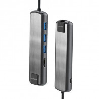 Adaptateur Airsky 6En1 Type-C Vers HDMI + USB + USB-C + RJ45 Gris En Tunisie Adaptateur Airsky 6En1 Type-C Vers HDMI + USB + USB-C + RJ45 Gris En Tunisie