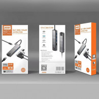 Adaptateur Airsky 6En1 Type-C Vers HDMI + USB + USB-C + RJ45 Gris En Tunisie Adaptateur Airsky 6En1 Type-C Vers HDMI + USB + USB-C + RJ45 Gris En Tunisie