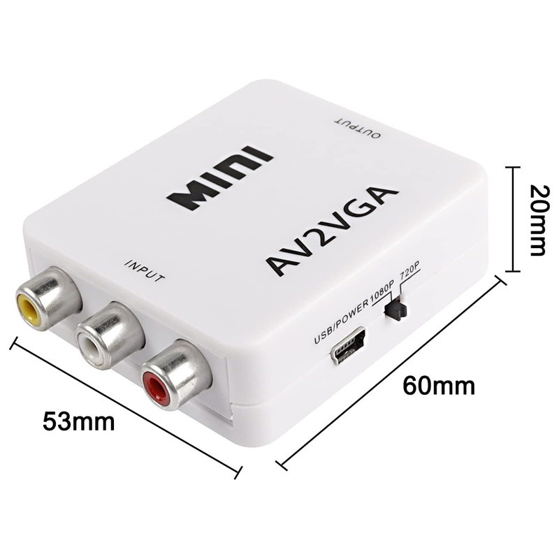 Convertisseur TREQA RCA Vers VGA Blanc En Tunisie