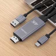 Adaptateur Kaku KSC-557 3En1 Type-C vers HDMI 4K Gris En Tunisie