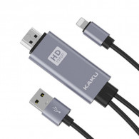 Adaptateur Kaku KSC-556 3En1 USB/Lightning vers HDMI 4K Gris en Tunisie Adaptateur Kaku KSC-556 3En1 USB/Lightning vers HDMI 4K Gris en Tunisie