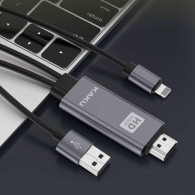 Adaptateur Kaku KSC-556 3En1 USB/Lightning vers HDMI 4K Gris en Tunisie Adaptateur Kaku KSC-556 3En1 USB/Lightning vers HDMI 4K Gris en Tunisie