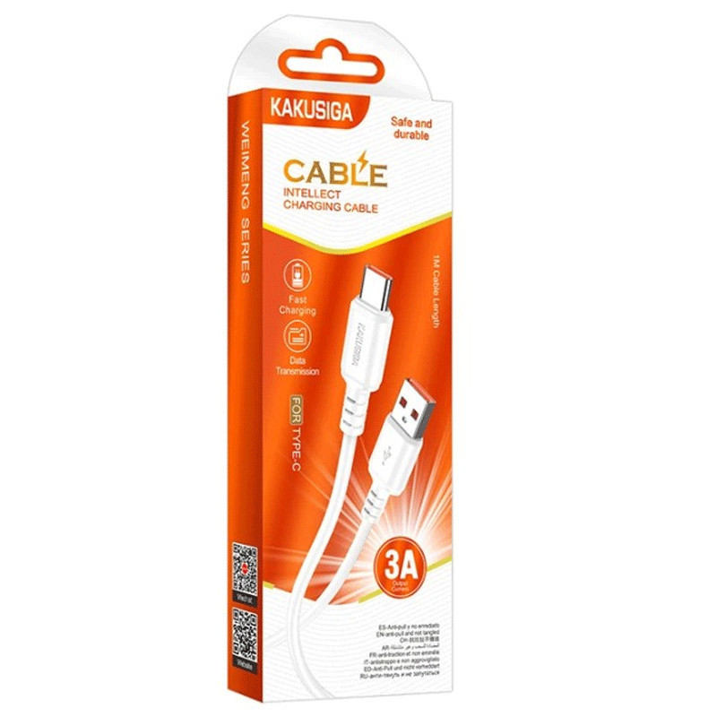 Câble Chargeur Kaku Type C  Blanc en Tunisie