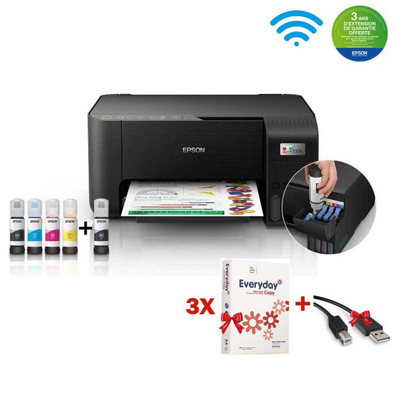 Imprimante Epson EcoTank L3250 Multifonction 3en1 à Réservoir Intégré Couleur A4 Wifi (C11CJ67408) en Tunisie Imprimante Epson EcoTank L3250 Multifonction 3en1 à Réservoir Intégré Couleur A4 Wifi (C11CJ67408) en Tunisie