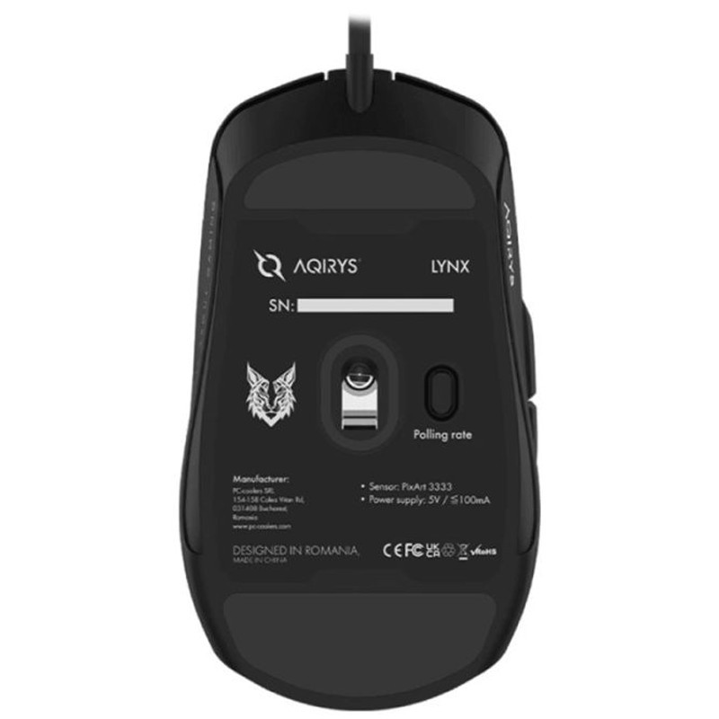 Souris Gamer Aqirys Lynx RGB Noir en Tunisie