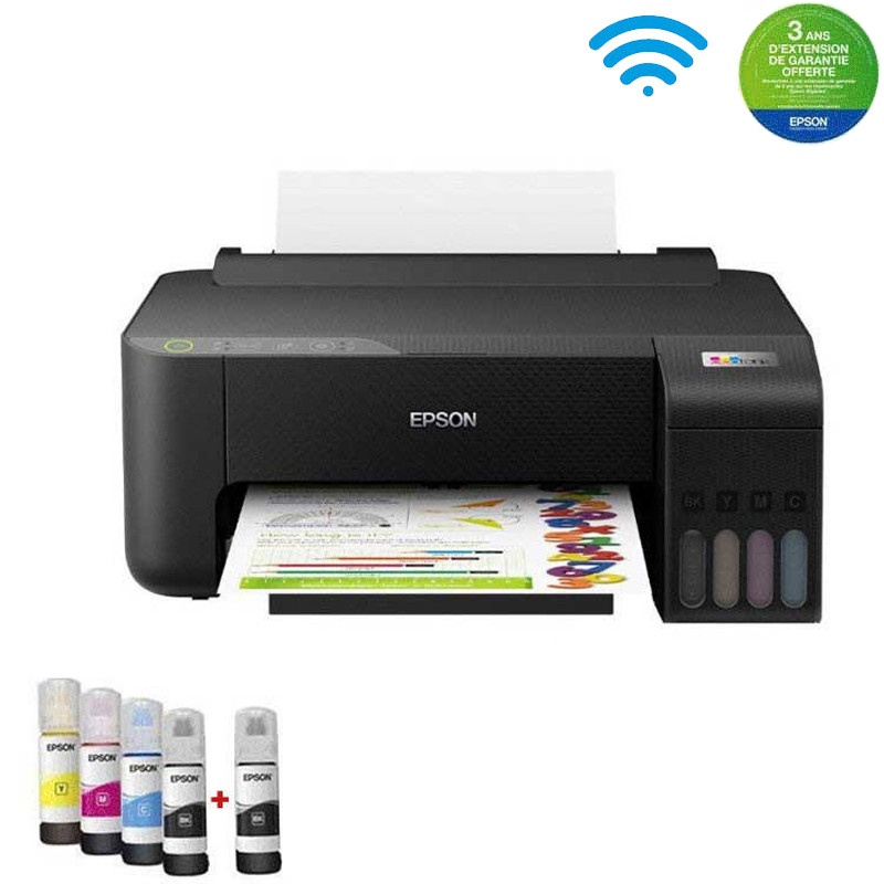 Imprimante à Réservoir Intégré EPSON ECOTANK L1250 Couleur Wi-Fi - Noir (C11CJ71403) En Tunisie