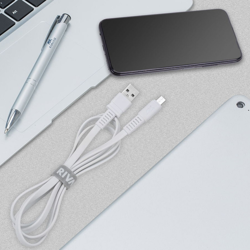 Câble Chargeur Rivacase PS600 WT12 Micro USB Blanc En Tunisie