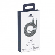 Câble Chargeur Rivacase PS6105B Type-C Gris En Tunisie