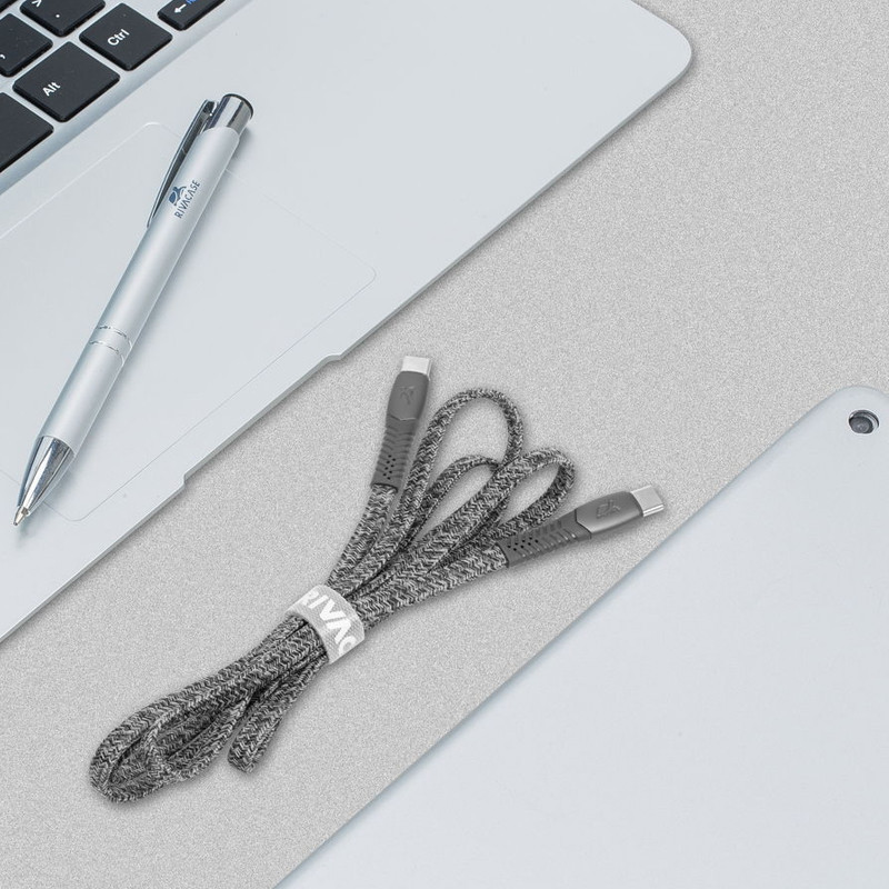 Câble Chargeur Rivacase PS6105B Type-C Gris En Tunisie