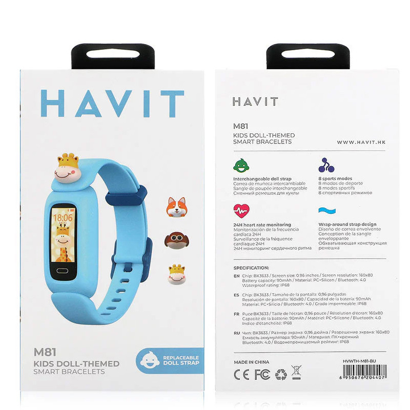 Montre Connectée Pour Enfants Havit M81 Dolly Bleu En Tunisie