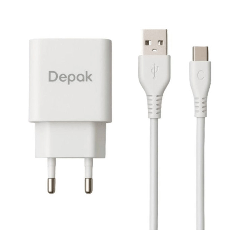 Chargeur Smartphone Depak Type C Blanc