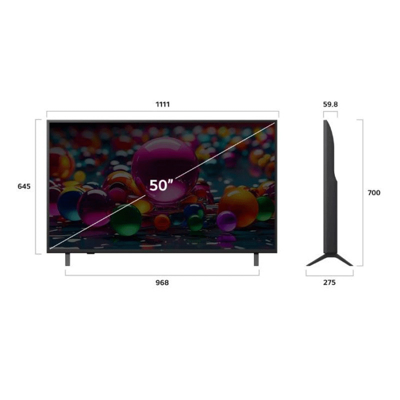 TV LG UA85 50" AI 4K UHD Smart TV Noir en Tunisie
