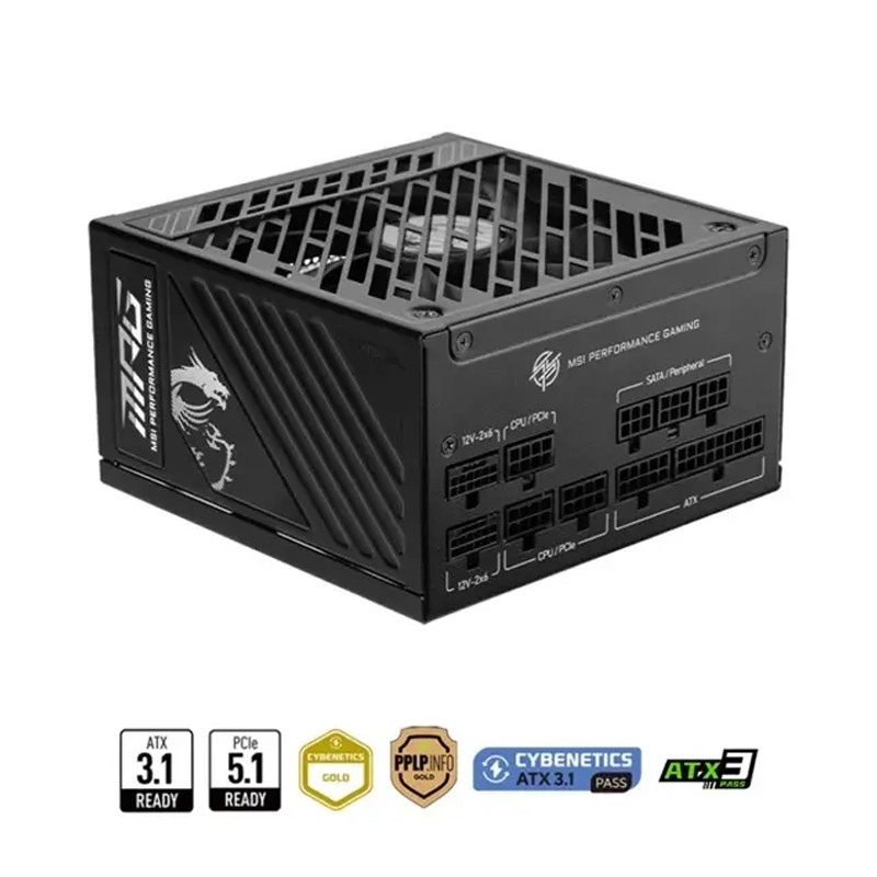 Boite D'alimentation Gamer MSI MPG A1000GS PCIE5 1000W En Tunisie