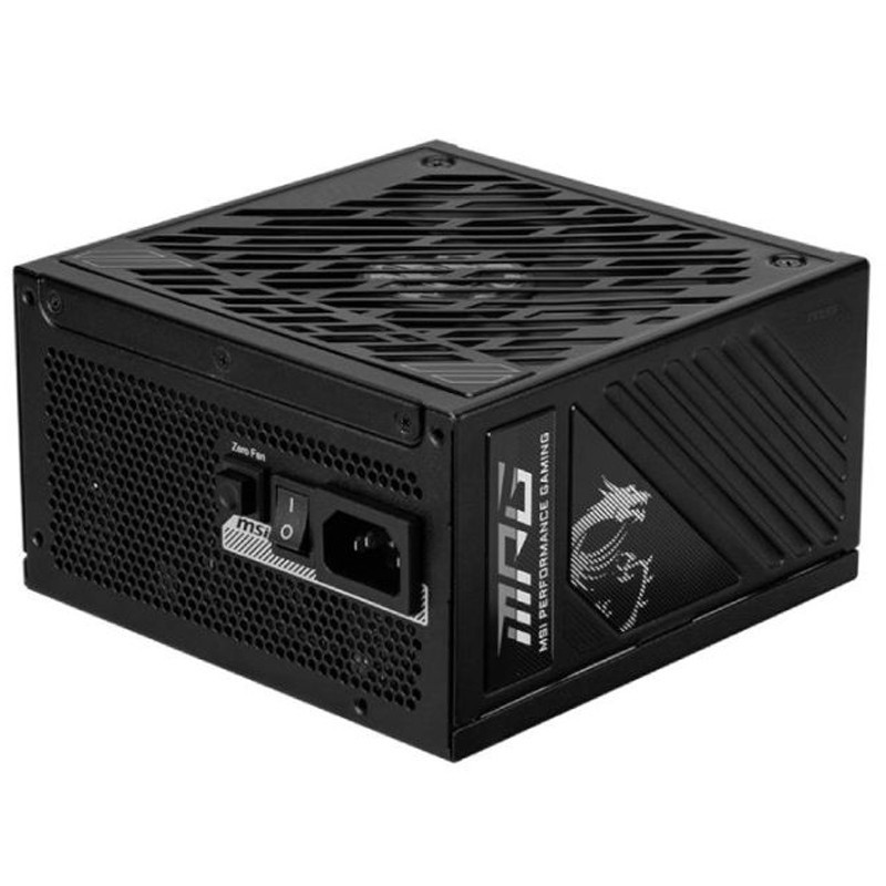 Bloc D'Alimentation Gamer MSI MPG A1250GS PCIE5 80 Plus Gold Noir en Tunisie