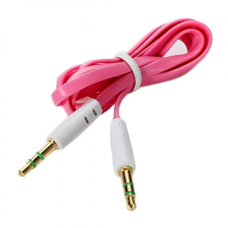 Cable Audio Jack 3,5 mm Vers Jack 3,5 mm 1.5M Rose en Tunisie