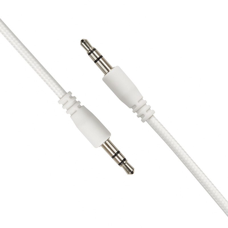Cable Audio Jack 3,5 mm 1.5M Blanc en Tunisie