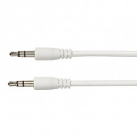 Cable Audio Jack 3,5 mm 1.5M Blanc en Tunisie
