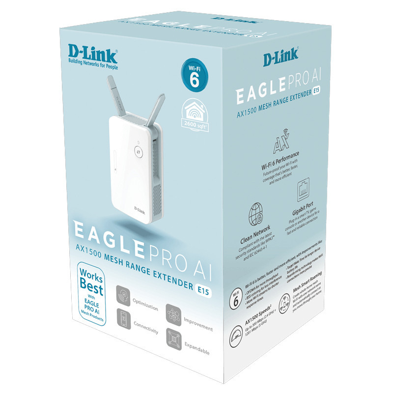 Routeur Wifi D-Link E15 AX1500 Blanc en Tunisie