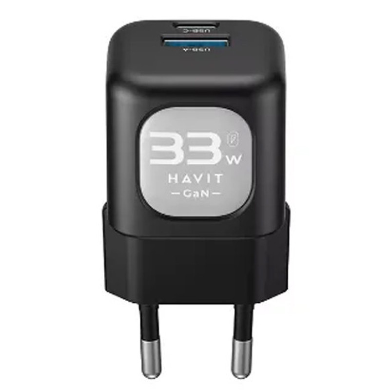 Tête Chargeur Havit HV-UC230 Charge Rapide Type C  USB Noir en Tunisie