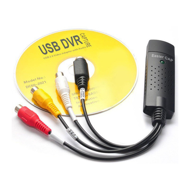 Clé D'acquisition EasyCAP Video-Audio USB + 3RCA Noir en Tunisie