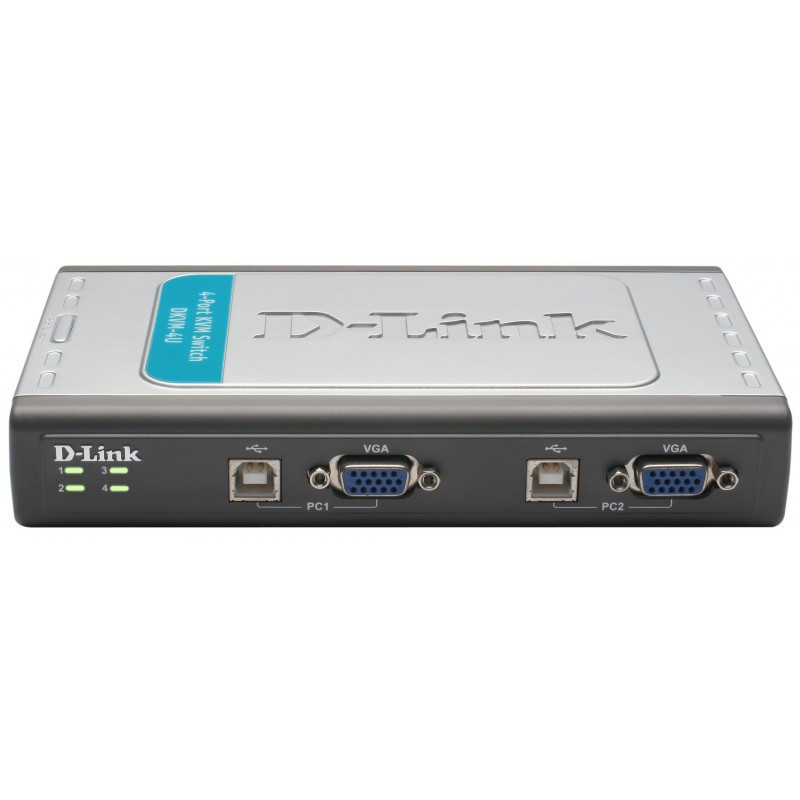 Switch D-LINK 4 Ports KVM-4U Clavier-Écran-Souris Avec Câbles Intégrés En Tunisie