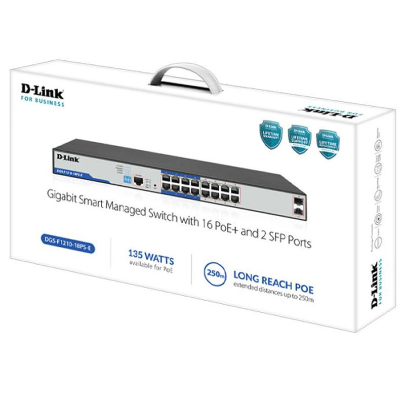 Switch D-Link DGS-F1210 16 Ports 10/100/1000 Mbps Noir En Tunisie