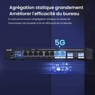Switch Tenda TEM2010F 8 Ports 100/1000/2500 Mbps Noir en Tunisie