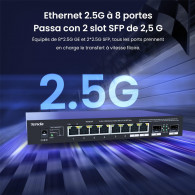 Switch Tenda TEM2010F 8 Ports 100/1000/2500 Mbps Noir en Tunisie