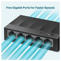 Switch Bureau Tp-Link 5 Ports Gigabit 10/100/1000 MBPS Noir En Tunisie