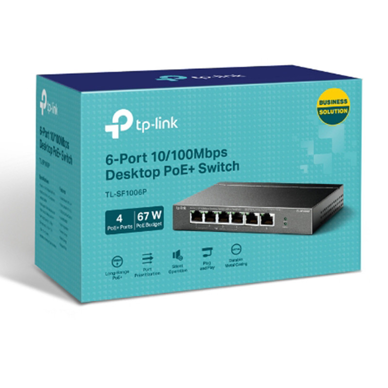 Switch Bureau Tp-Link 6 Ports Gigabit 10/100MBPS Noir En Tunisie