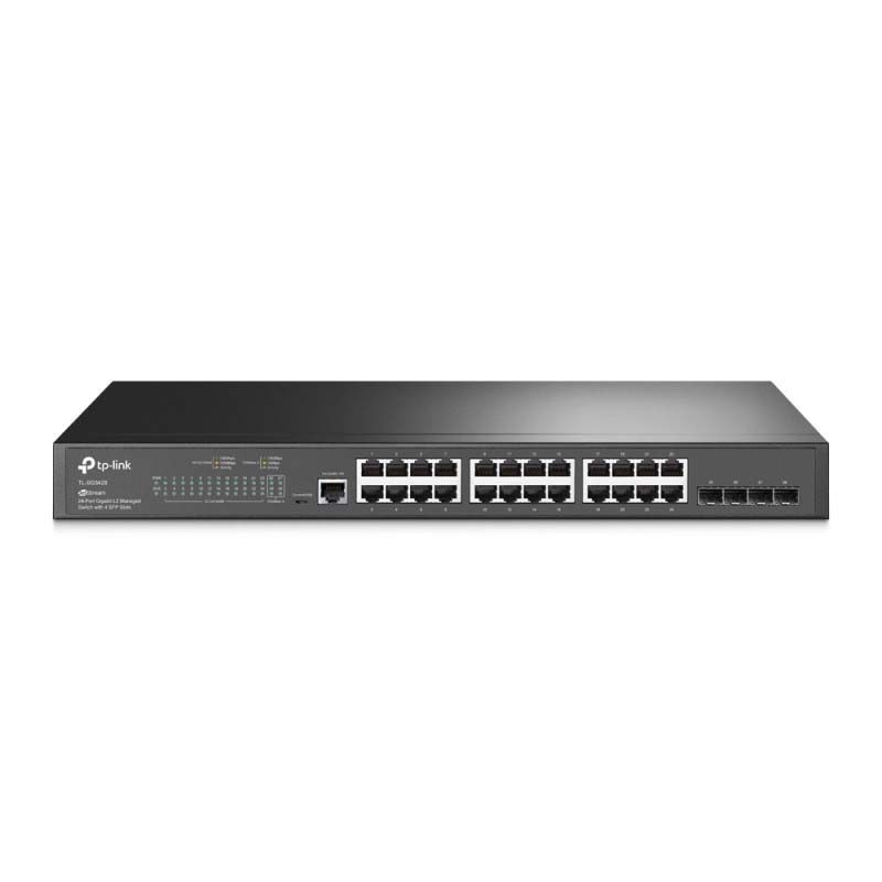 Switch TP-Link JetStream 24 Ports Gigabit niveau 2 + 4 SFP 10/100/1000Mbps En Tunisie