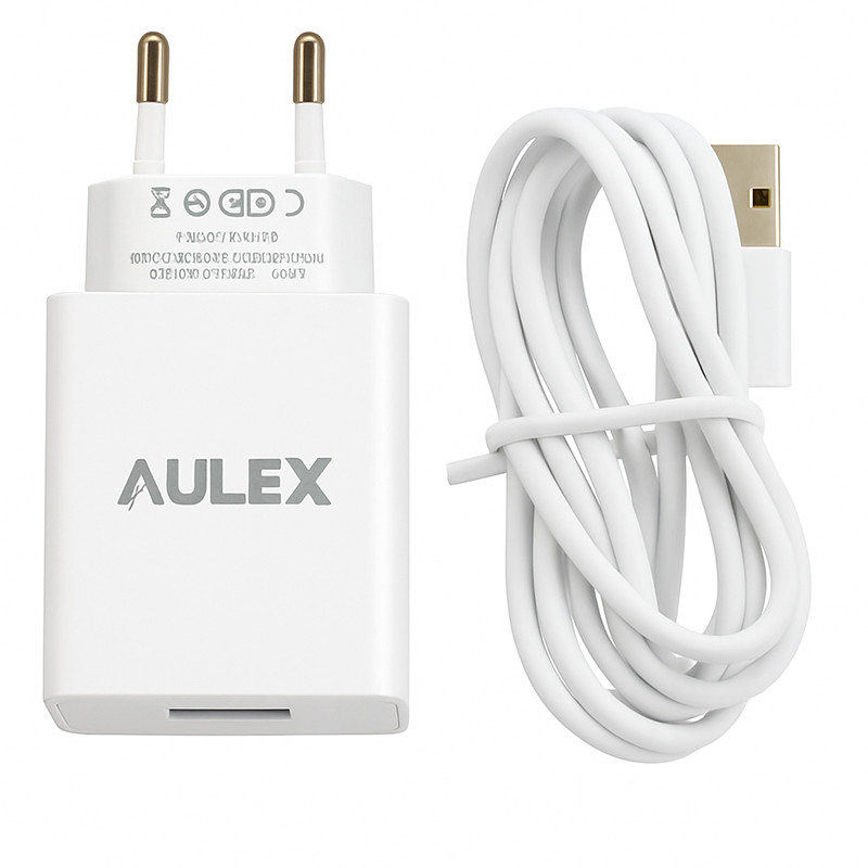 Chargeur Smartphone Aulex Avec Cable Lightning Blanc En Tunisie