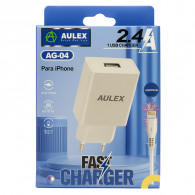 Chargeur Smartphone Aulex Avec Cable Lightning Blanc