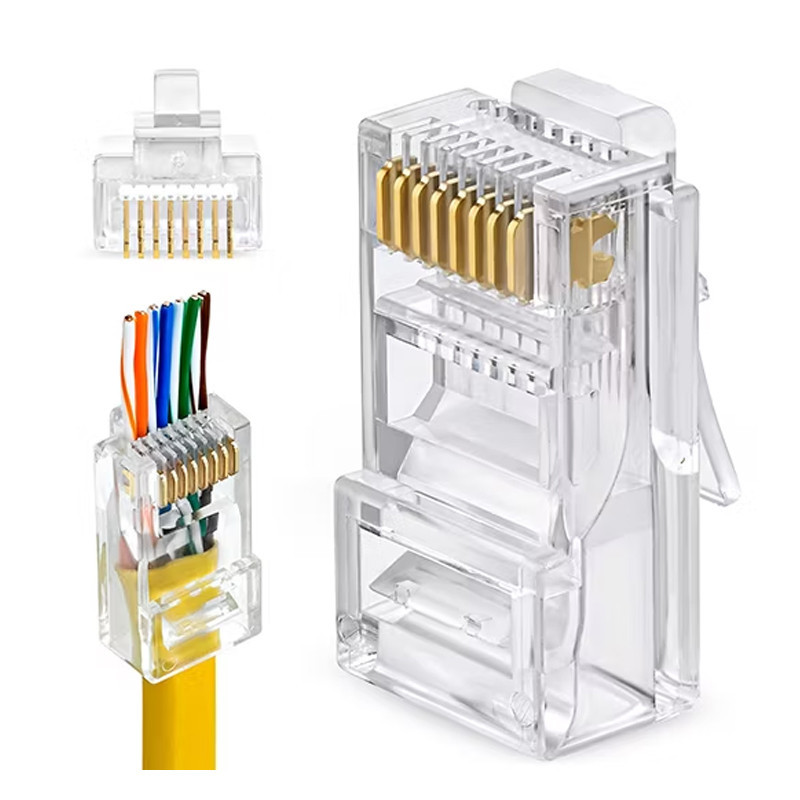 Pack De 100 Connecteurs RJ45 UTP Transparent en Tunisie