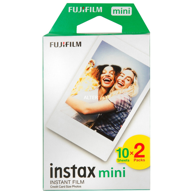 Pack Papier Photo Mini Fujifilm Instax 86 x 54 mm 20 Feuilles Blanc en Tunisie