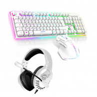 Pack Gamer Spirit Of Gamer Clavier & Souris & Micro Casque Blanc en Tunisie