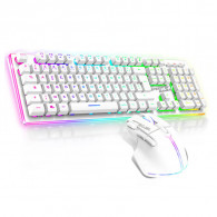 Pack Gamer Spirit Of Gamer Clavier & Souris & Micro Casque Blanc en Tunisie