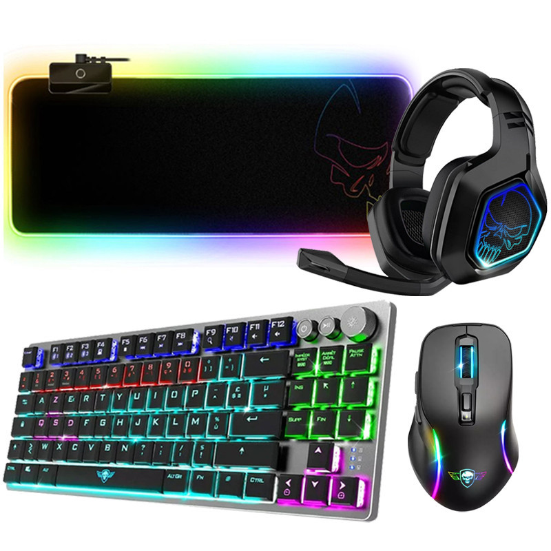 Pack Gamer Spirit Of Gamer 4En1 Clavier & Souris & Tapis de souris & Micro Casque Noir en Tunisie