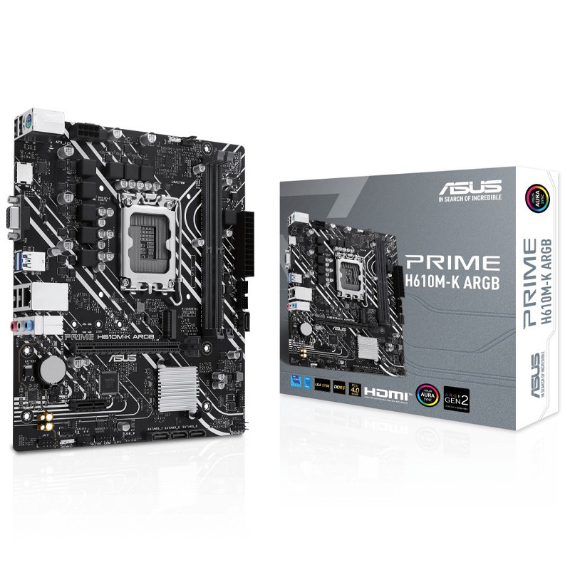 Carte Mère Asus Prime H610M-K ARGB LGA 1700 DDR5 en Tunisie