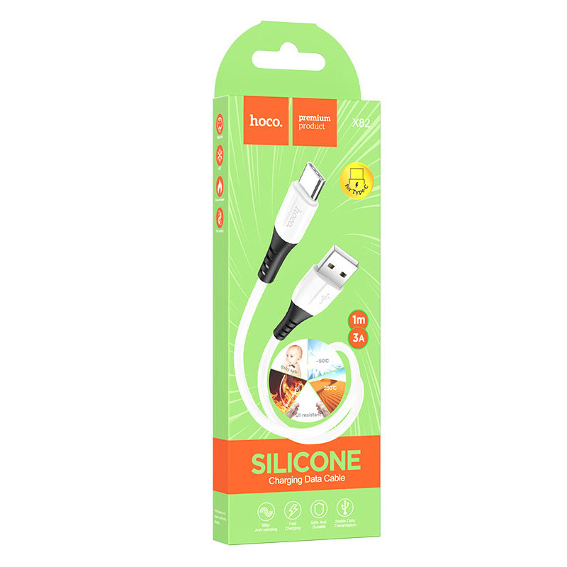 Câble Chargeur Hoco X82 Type-C Blanc