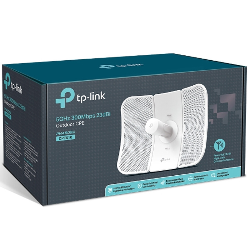 CPE Extérieur TP-Link CPE610 300 Mbps 5 GHz 23 dBi - Blanc En Tunisie