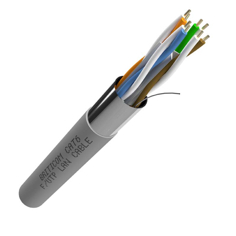 Câble Réseau Briticom Cordon Cuivre FUTP C6 3M Gris en Tunisie