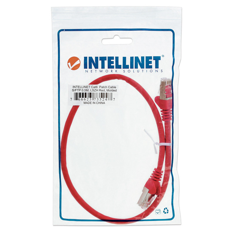 Câble Réseau Intellinet 736145 RJ45 CAT6 1M Rouge en Tunisie