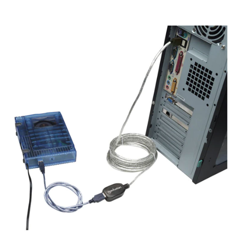 Rallonge USB Manhattan 5M Noir (519779) En Tunisie